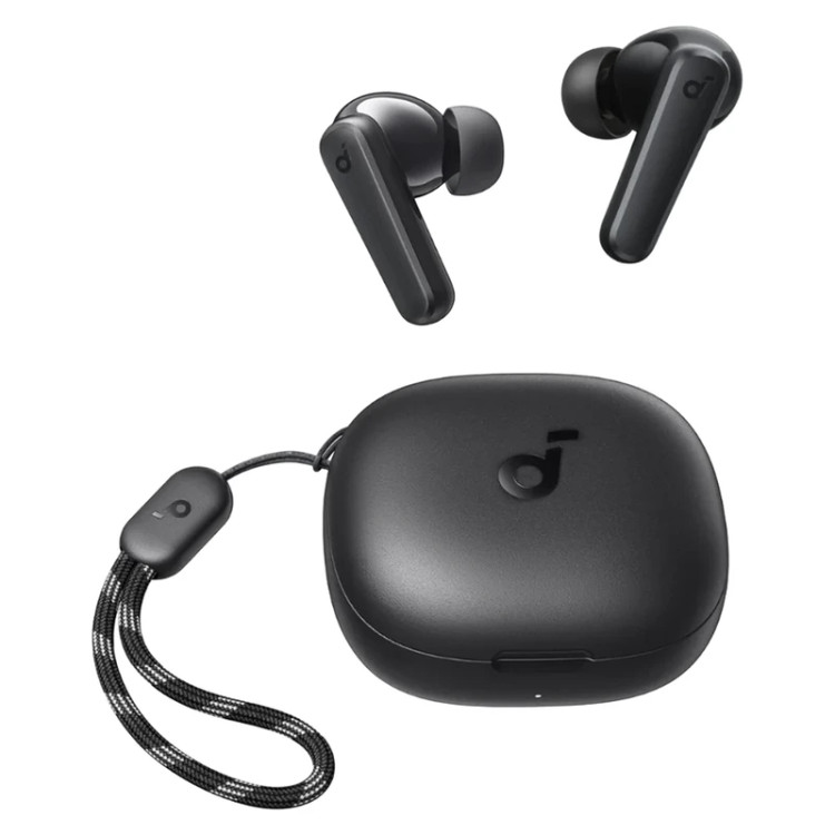 هدفون بلوتوثی انکر مدل soundCore r50i A3949 با قابلیت نویز کنسلینگ، درگاه شارژ usb typ_c ، دارای فناوری Al_Enhanced ، برای کاهش نویز و بهبود مکالمات ، مقاوم در برابر رطوبت و عرق