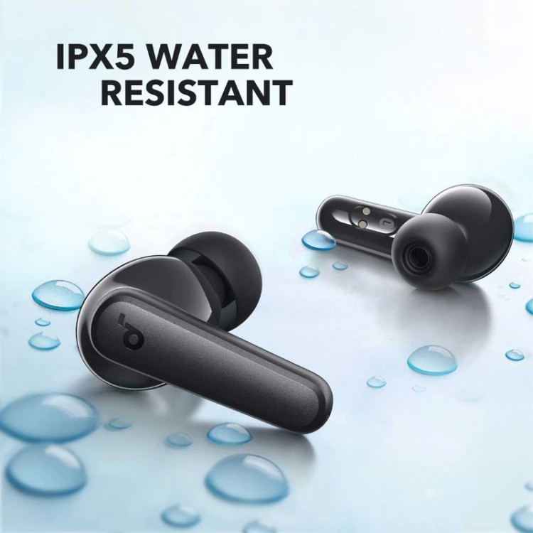 هدفون بلوتوثی انکر مدل soundCore r50i A3949 با قابلیت نویز کنسلینگ، درگاه شارژ usb typ_c ، دارای فناوری Al_Enhanced ، برای کاهش نویز و بهبود مکالمات ، مقاوم در برابر رطوبت و عرق